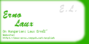 erno laux business card